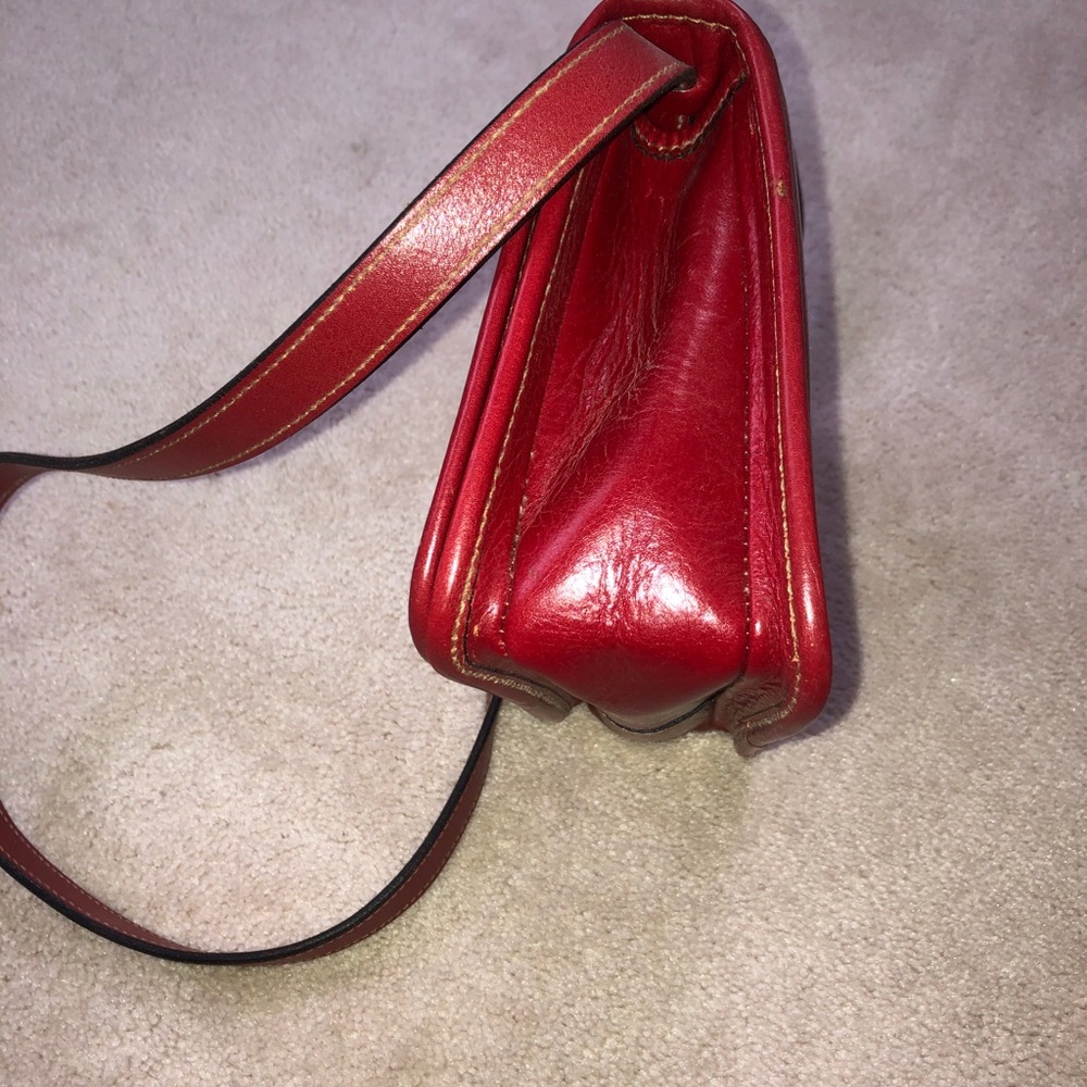 One of a kind, hand made, red leather hand bag. - Picture 4 of 10